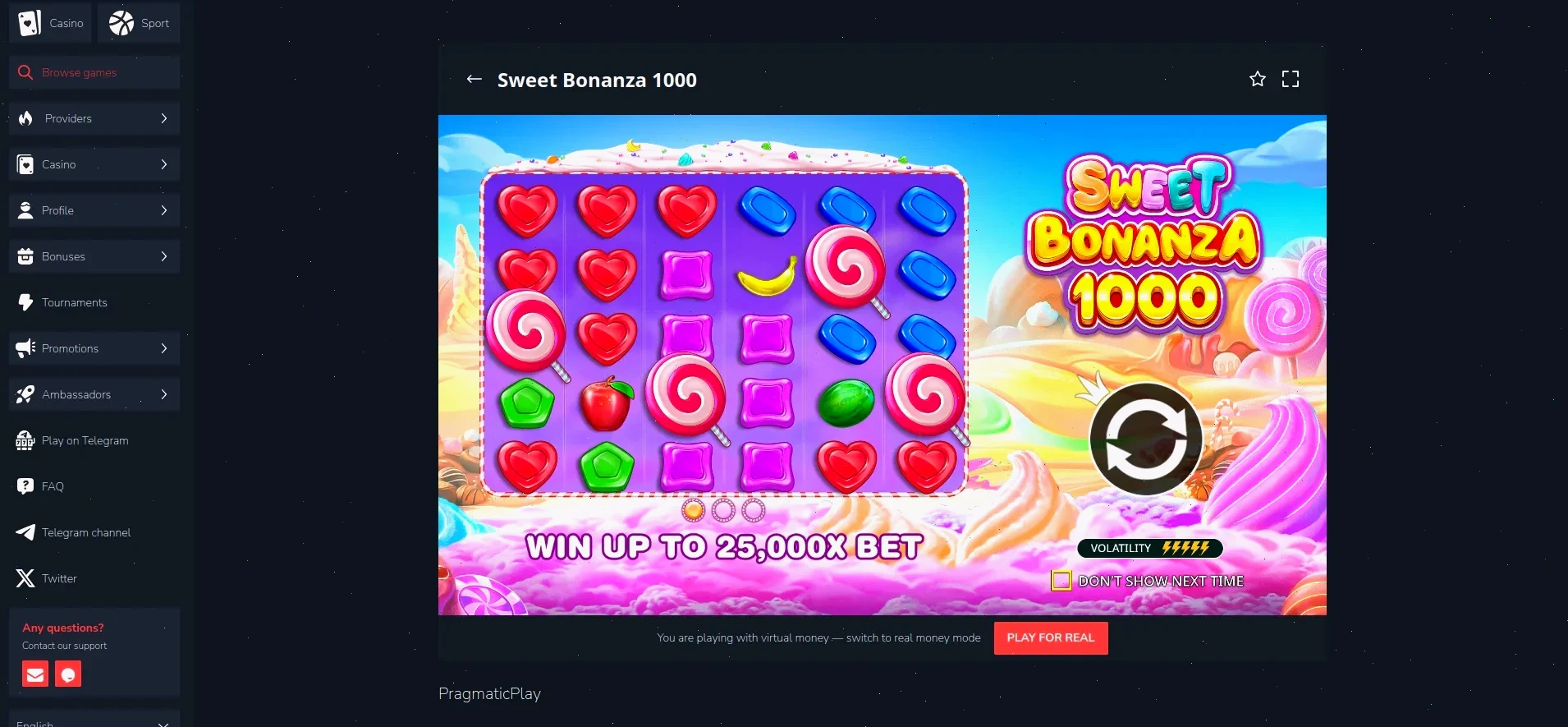 Игровой процесс в казино Лев